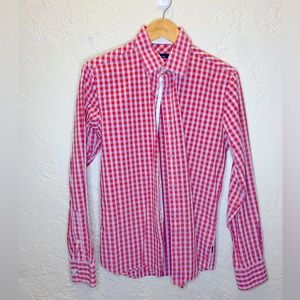 Matinique Men’s Small Fuschia Checked Dress Shirt